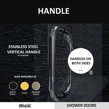 Niveal Ruhr 60 in. W x 76 in. H Sliding Semi-Frameless Shower Door with Clear Glass 5_714e1a63-4c4b-4e08-bf77-ff5c612e779a