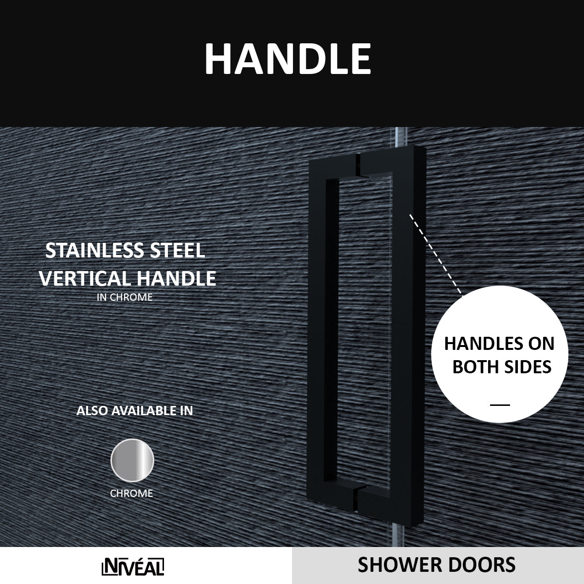 Niveal Essen 60 in. W x 60 in. H Sliding Semi-Frameless Tub Door in Matte Black Finish 5_7b0fa9c4-46fb-471e-93a0-2eba666c4363
