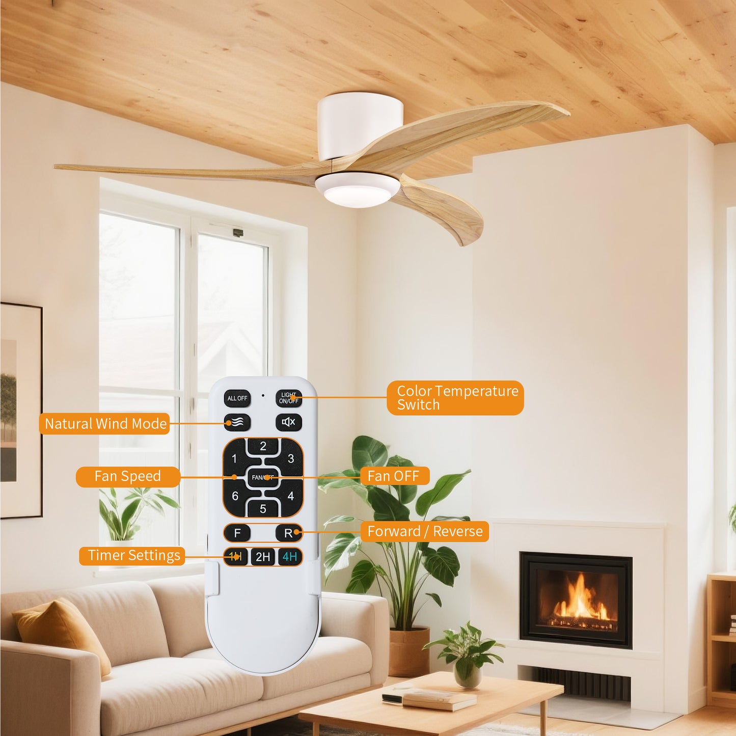 Taimei Niveu 52 in. Flush Mount Standard Ceiling Fan with Dimmable LED with Remote Included DC Motor 5_857bf9c8-282a-48db-8d81-81c9bb0165de