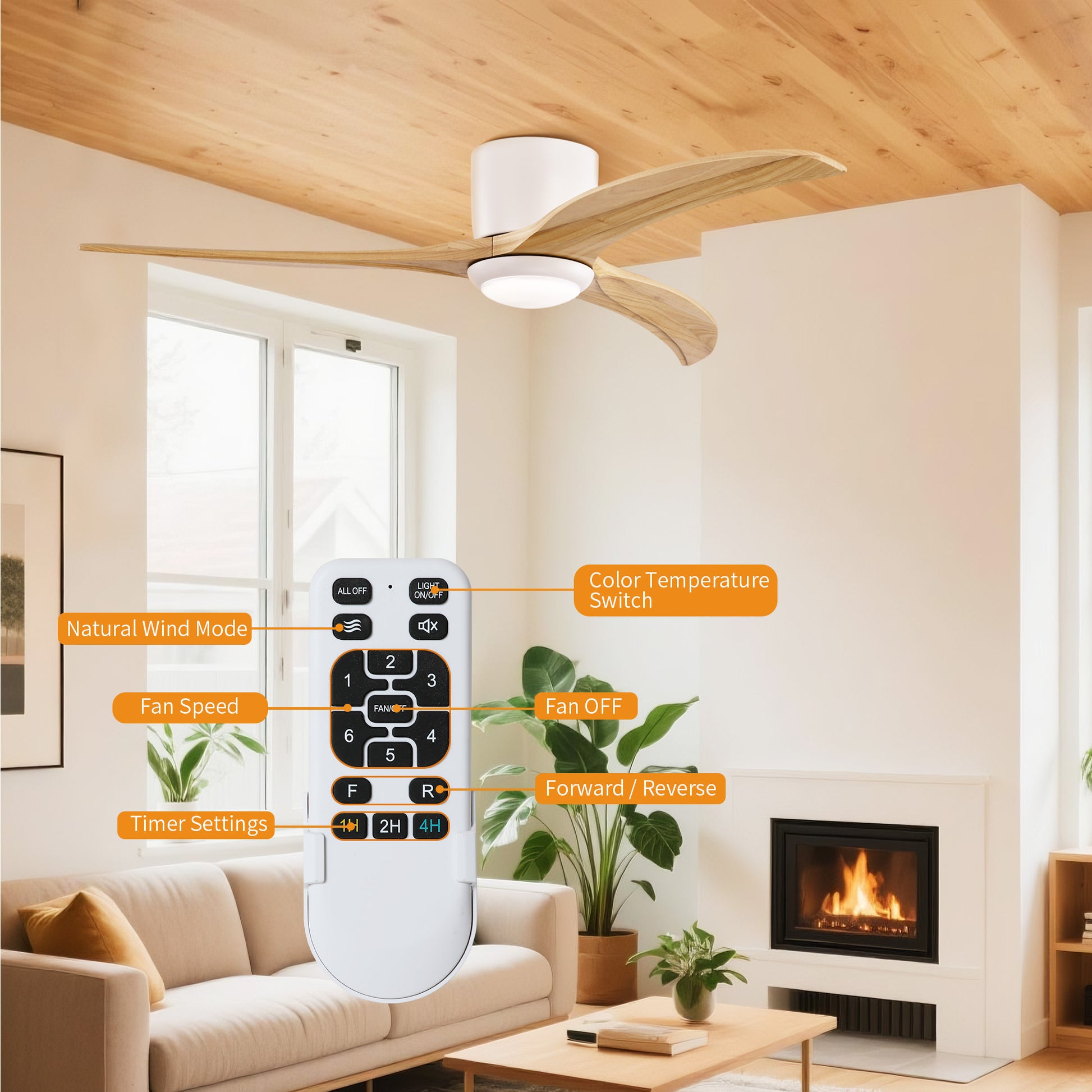 Taimei Niveu 52 in. Flush Mount Standard Ceiling Fan with Dimmable LED with Remote Included DC Motor 5_857bf9c8-282a-48db-8d81-81c9bb0165de