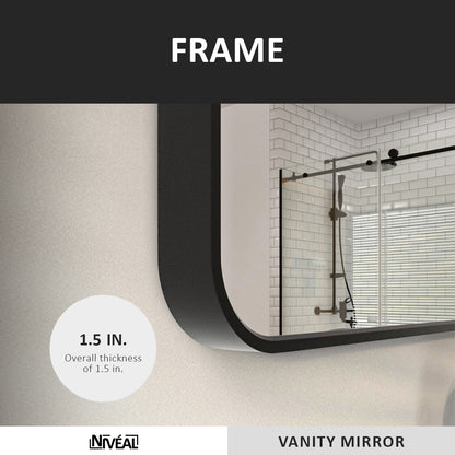 Niveal SM Series Rectangular Framed Wall Bathroom Vanity Mirror