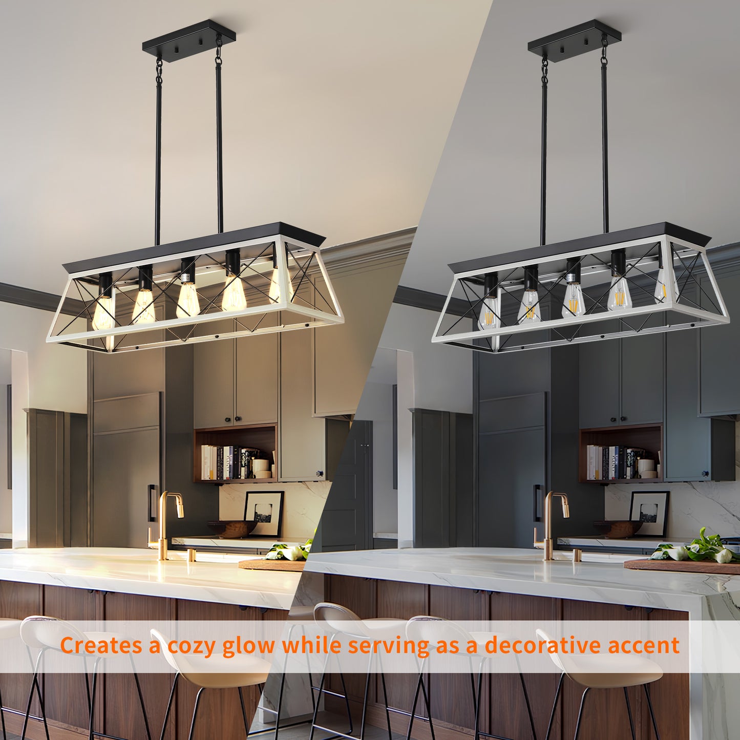 Taimei Vesper 16 in. 4-Light & Rustica 5-Light Farmhouse Industrial Chandelier Light 5_8f430552-ffe4-483a-b0d3-b78a2723df05
