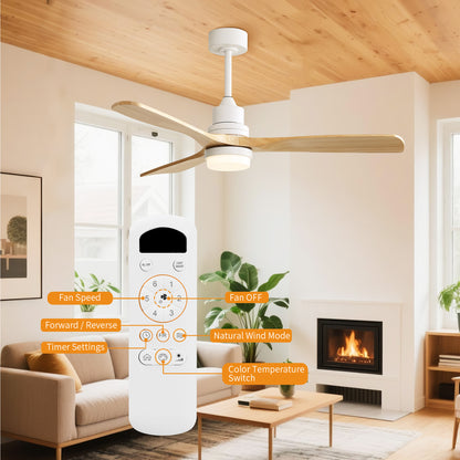 Taimei Nimis 52 in. Downrod Standard Ceiling Fan with Integrated LED with Remote Included DC Motor 5_a00698f8-b0e0-4fb9-82ce-e29dee49d121