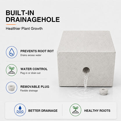Herbora 21.5 in. Magnesium Oxide Planter Box for Indoor Outdoor Use