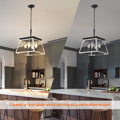 Taimei Vesper 16 in. 4-Light & Rustica 5-Light Farmhouse Industrial Chandelier Light 5_a21d7b0a-50de-4485-b097-fb38ec59f778