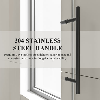 Nivorix Nexus 60 in. W x 60 in. H Sliding Semi-Frameless Tub Door with Clear Tempered Glass