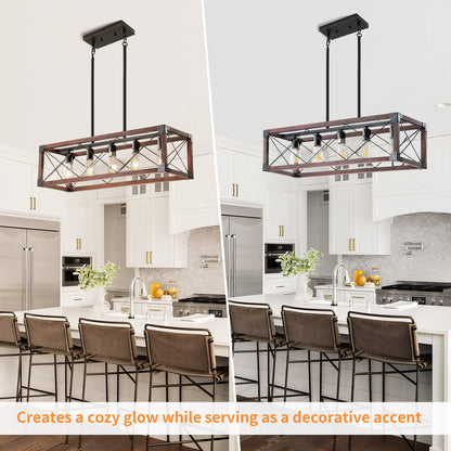 Taimei Solace 32 in. 5-Light Industrial Farmhouse Rectangle Pendant Light 5_ab892ba2-1cda-4e76-8a9b-ceb0263be4ce
