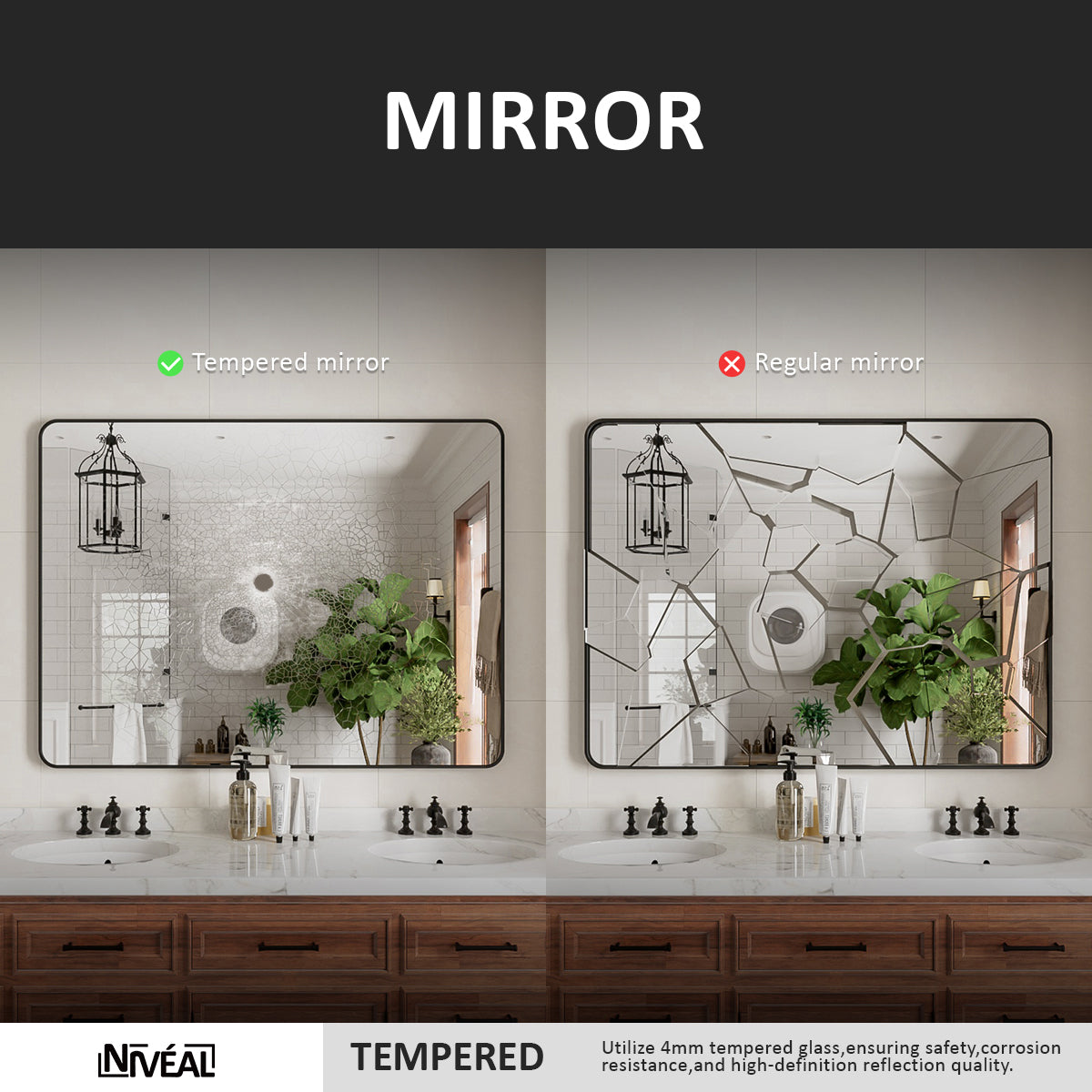 Niveal STRE Series Rectangular Framed Wall Bathroom Vanity Mirror 5_abe4fea9-18dd-4c59-888a-ec60fa6ba9dc
