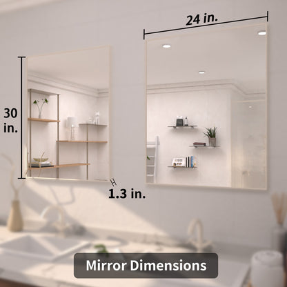 TaiMei 24 in. W x 30 in. H Rectangular Framed Bathroom Vanity Mirror 5_ad7e1a77-4e56-4e43-be4e-ff985b72b39d