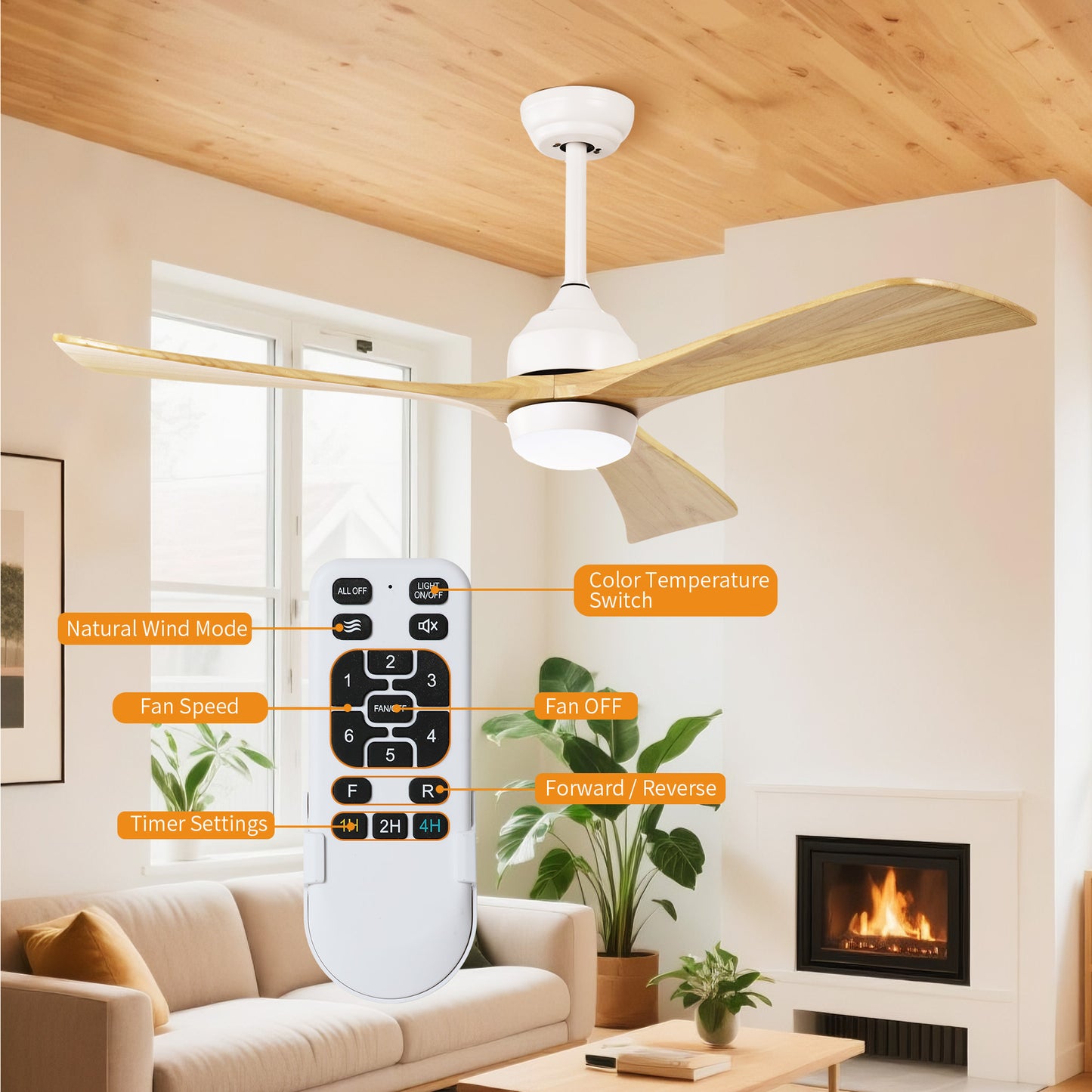 Taimei Helio 52 in. Downrod Modern Ceiling Fan with Dimmable LED with Remote Included DC Motor 5_b0dd5a3d-e513-425f-bc7a-1d7604834c3a