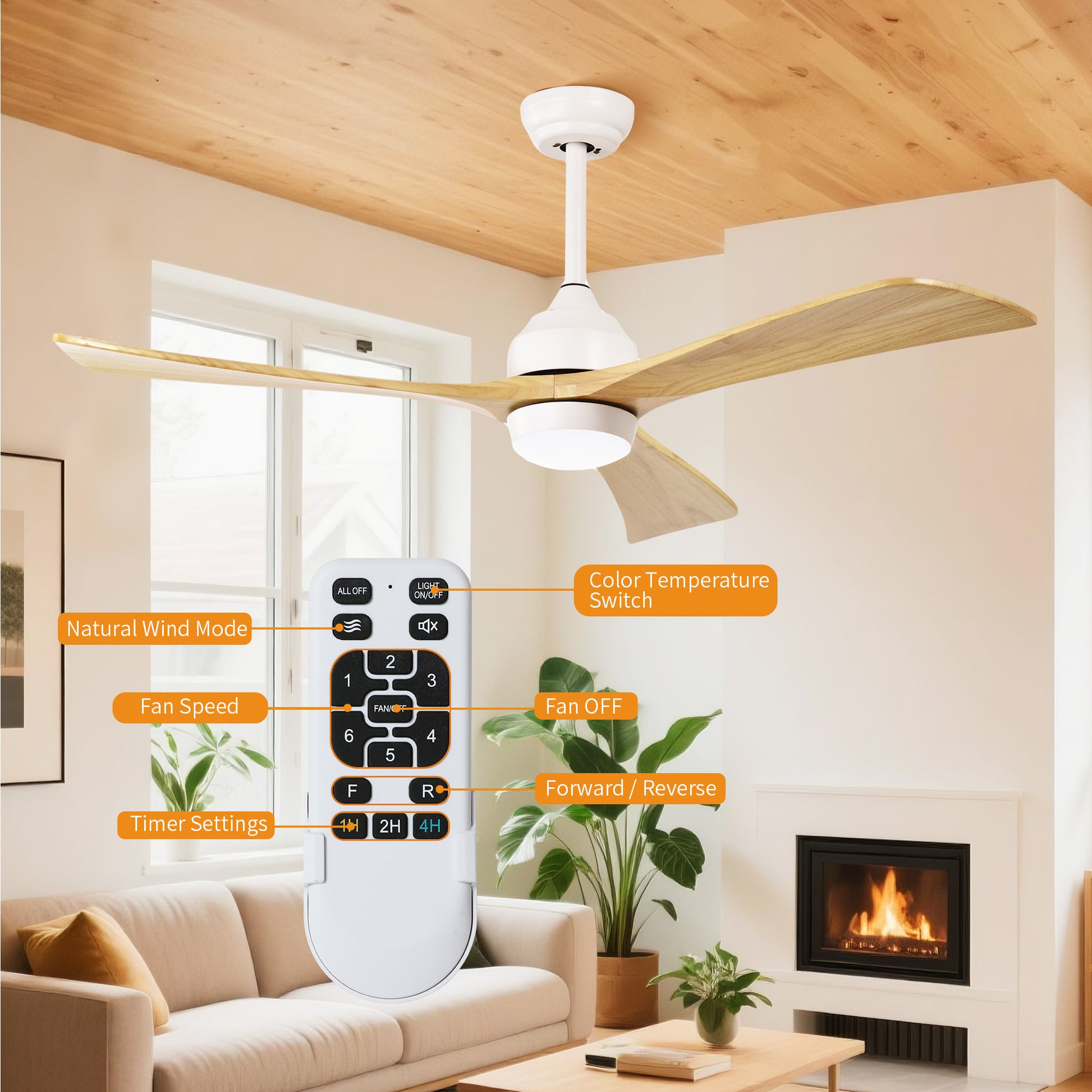 Taimei Helio 52 in. Downrod Modern Ceiling Fan with Dimmable LED with Remote Included DC Motor 5_b0dd5a3d-e513-425f-bc7a-1d7604834c3a