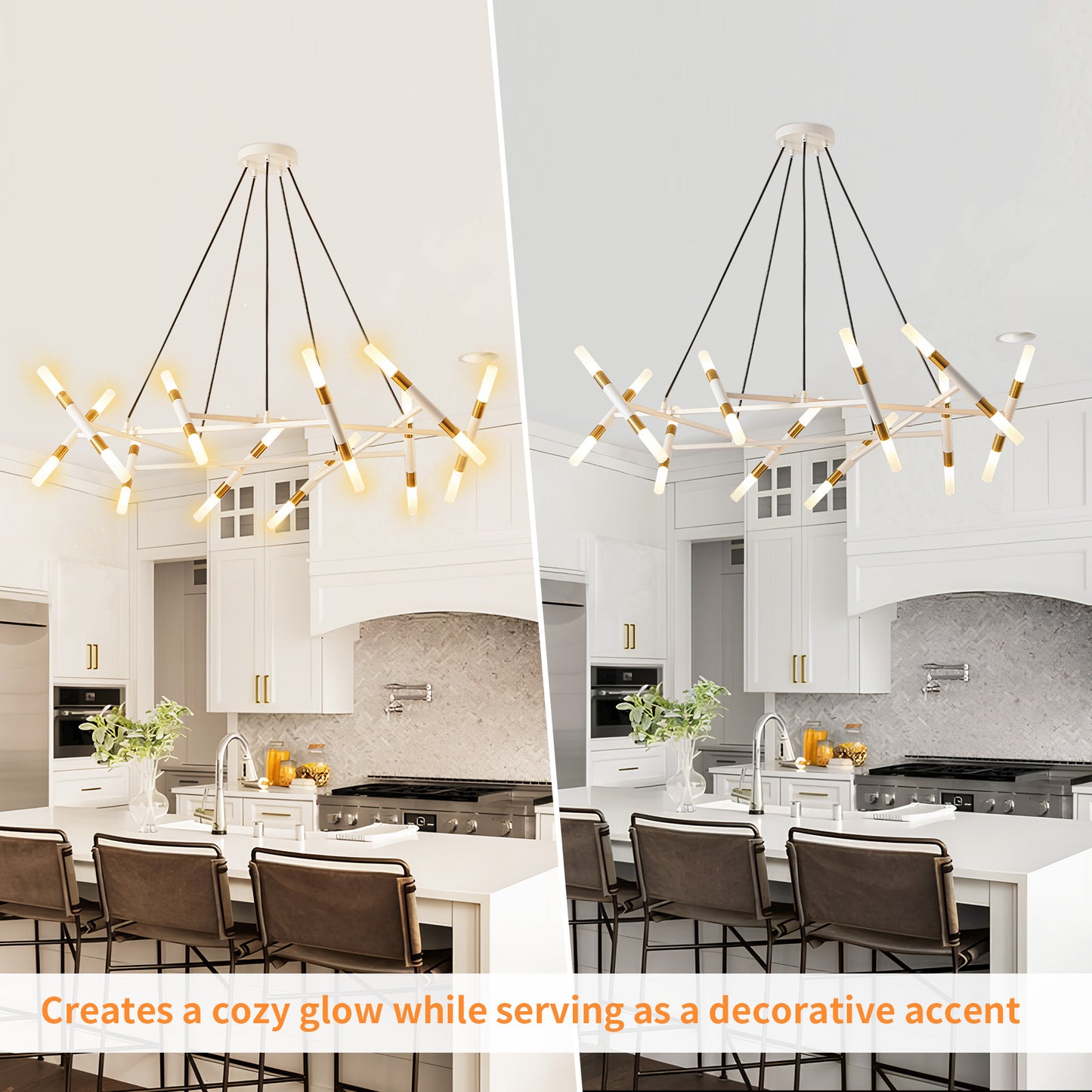 Taimei Cuprum 41 in. 20-Light Iron Modern Chandelier Fixture Branch Design