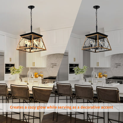 Taimei Vesper 16 in. 4-Light & Rustica 5-Light Farmhouse Industrial Chandelier Light 5_bb01b11a-a6f2-4c0c-82c6-76a9c53c47ed