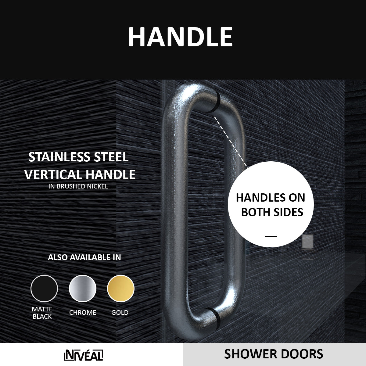 Niveal Ruhr 60 in. W x 76 in. H Sliding Semi-Frameless Shower Door with Clear Glass 5_bdd7fb80-1003-40da-865f-3ddb7c51f1d4