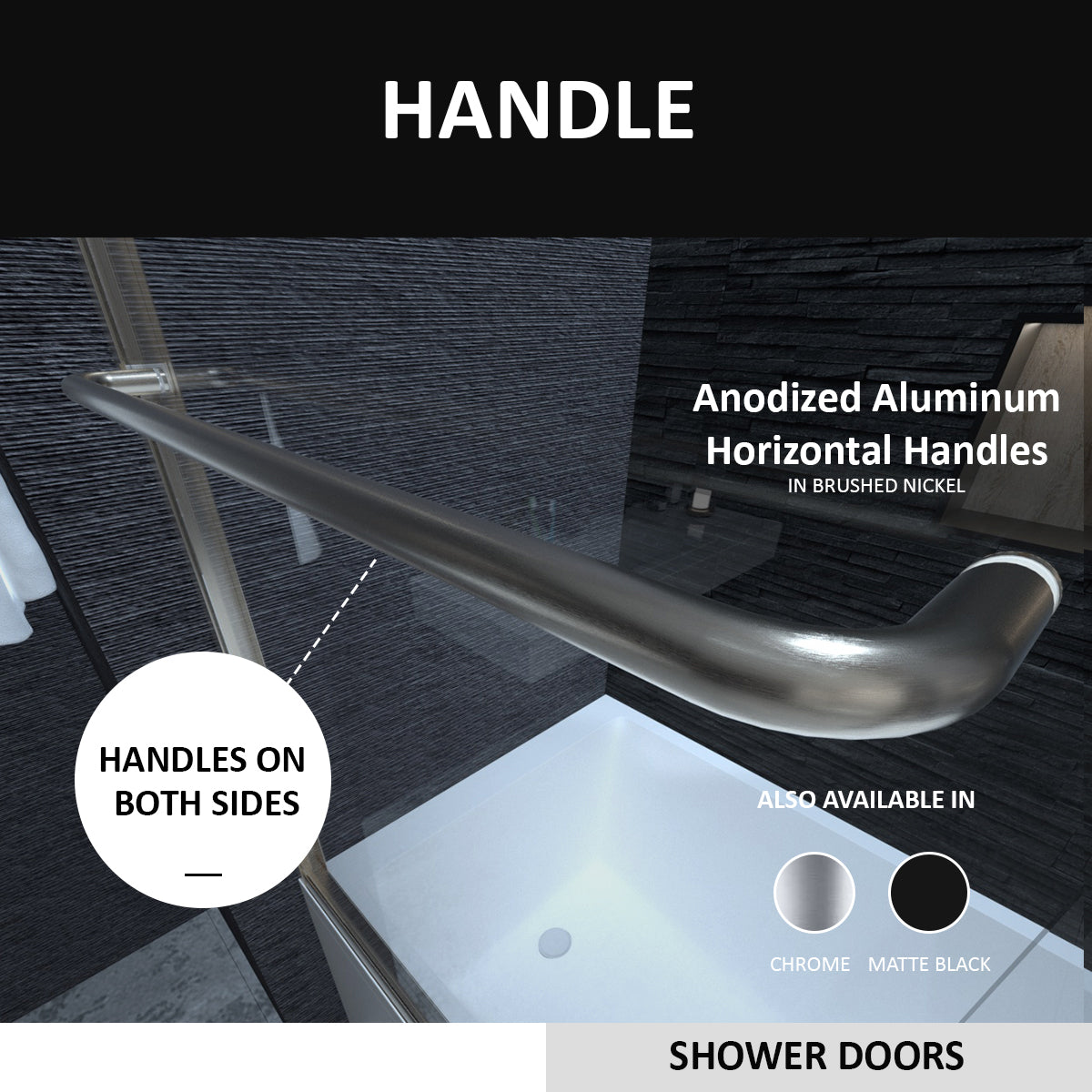 Niveal Ruhr 60 in. W x 56 in. H Sliding Semi Frameless Tub Door with Clear Glass 5_c704d827-d41c-4daf-9710-95e5f84e223a
