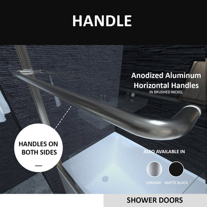 Niveal Ruhr 60 in. W x 56 in. H Sliding Semi Frameless Tub Door with Clear Glass 5_c704d827-d41c-4daf-9710-95e5f84e223a