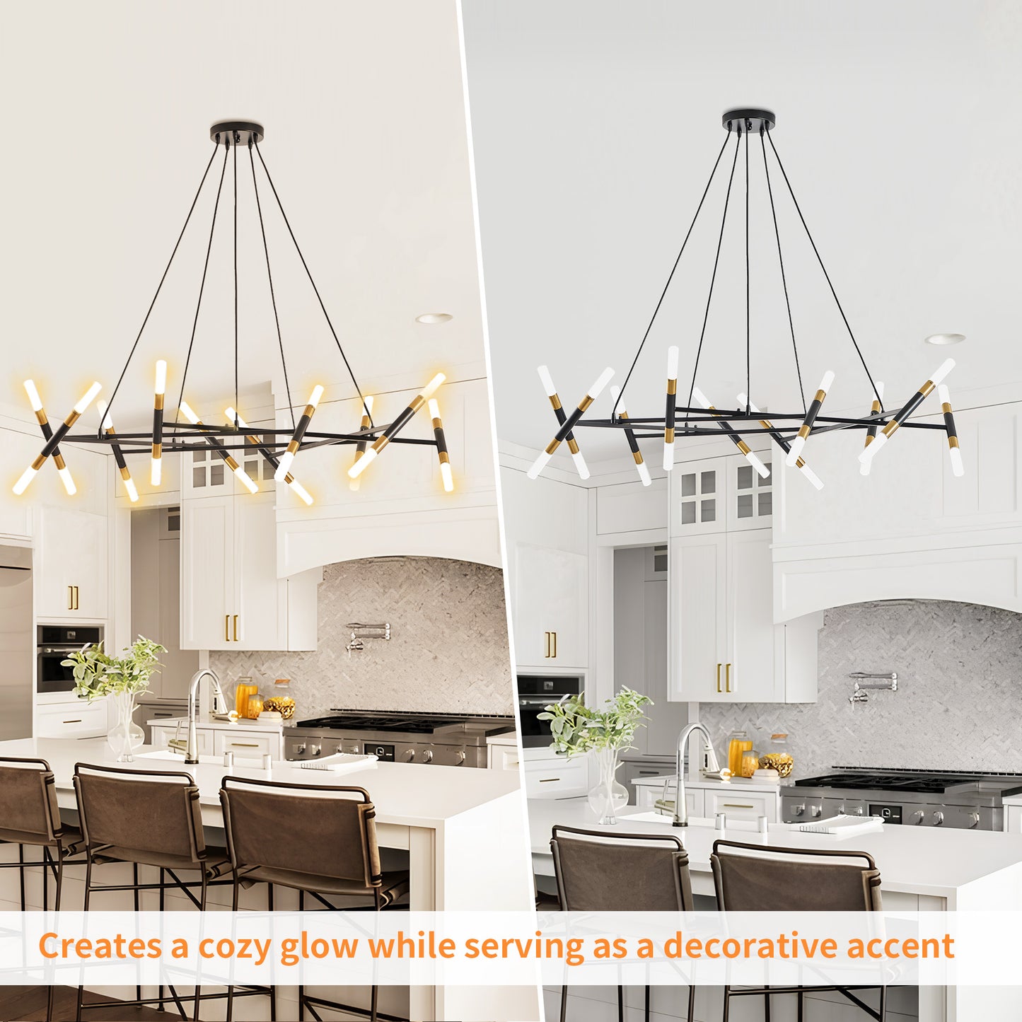 Taimei Cuprum 41 in. 20-Light Iron Modern Chandelier Fixture Branch Design