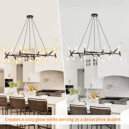 Taimei Cuprum 41 in. 20-Light Iron Modern Chandelier Fixture Branch Design