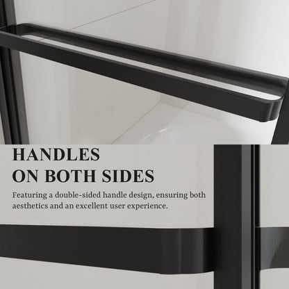 Nivorix Cleo 59 in. W x 56 in. H Sliding Framed Tub Door with Clear Tempered Glass