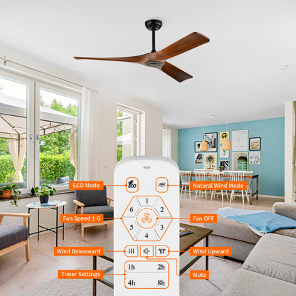 Taimei Orbis 52 in. Downrod Standard Ceiling Fan with Remote Included Reversible Solid Wood Blades 5_e3430fb0-b911-4ef2-91bb-e967dac2b5da
