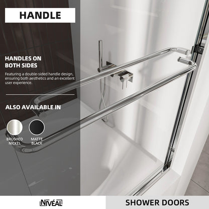 Niveal Victory 56 in. H x 60 in. W Sliding Semi-Frameless Tub Door with Clear Glass 5_e3ed18a5-5909-4913-aa97-9ad9523fa271