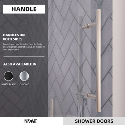 Niveal Luxe 60 in. W x 60 in. H Sliding Semi Frameless Tub Door with Clear Glass 5_e858289a-795b-4a3a-be4e-e0433189c246