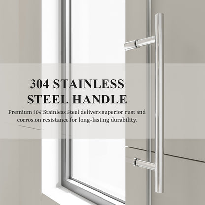 Nivorix Nexus 60 in. W x 60 in. H Sliding Semi-Frameless Tub Door with Clear Tempered Glass