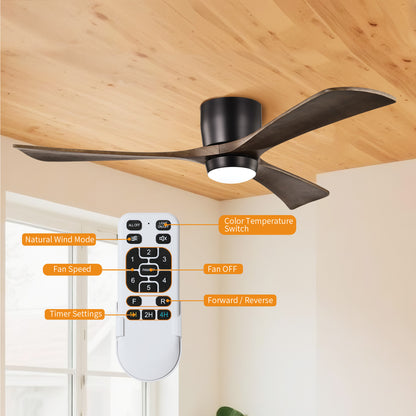 Taimei Stela 52 in. Flush Mount Standard Ceiling Fan with Dimmable LED with Remote Included DC Motor 5_ff80861c-baf7-4fc5-a169-39d6b978e585