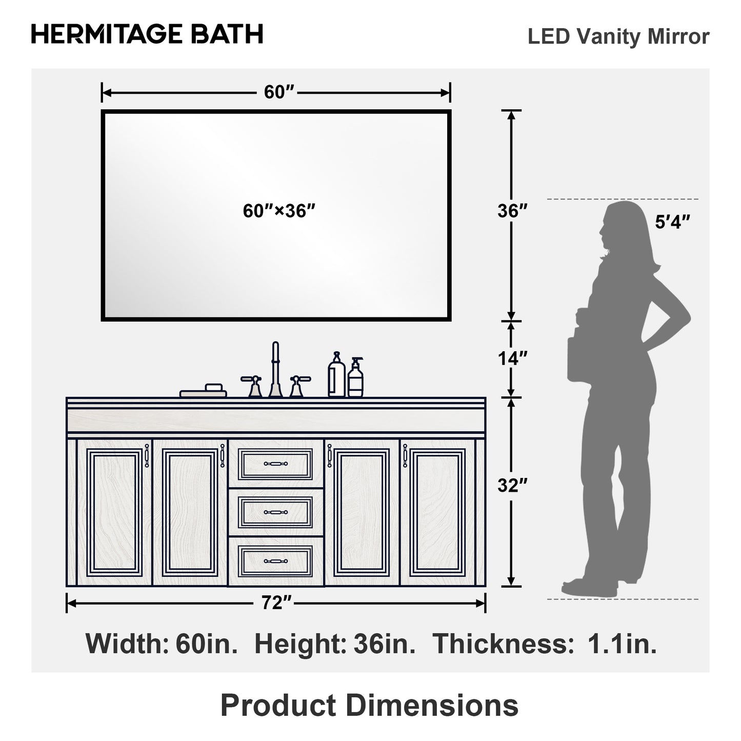 Swarm Rectangular Frameless Radar LED Wall Bathroom Vanity Mirror 6036-14_3fa4b4e5-d2f1-4cf5-ab8c-cd868e1b4e6c