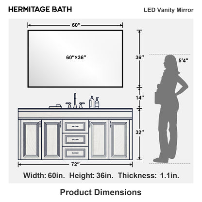 Swarm Rectangular Frameless Radar LED Wall Bathroom Vanity Mirror 6036-14_3fa4b4e5-d2f1-4cf5-ab8c-cd868e1b4e6c