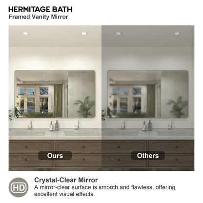 Zyphi 60 in. W x 36 in. H Rectangular Framed Wall Bathroom Vanity Mirror