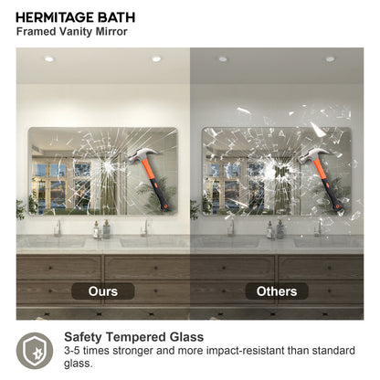 Zyphi 60 in. W x 36 in. H Rectangular Framed Wall Bathroom Vanity Mirror