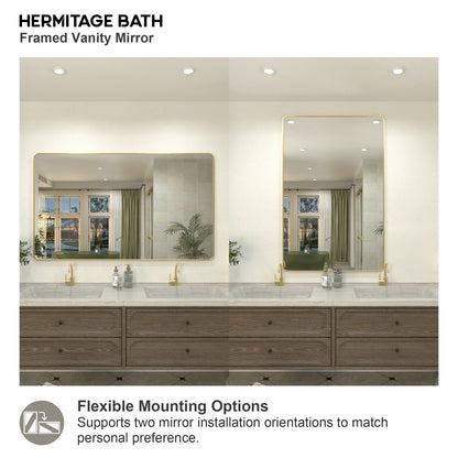Zyphi 60 in. W x 36 in. H Rectangular Framed Wall Bathroom Vanity Mirror