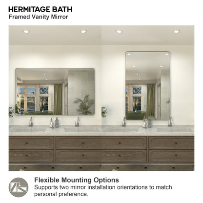 Zyphi 60 in. W x 36 in. H Rectangular Framed Wall Bathroom Vanity Mirror