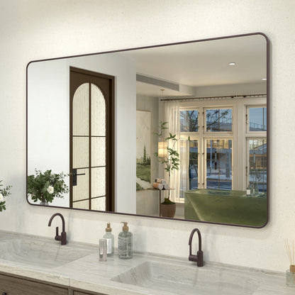 Zyphi 60 in. W x 36 in. H Rectangular Framed Wall Bathroom Vanity Mirror