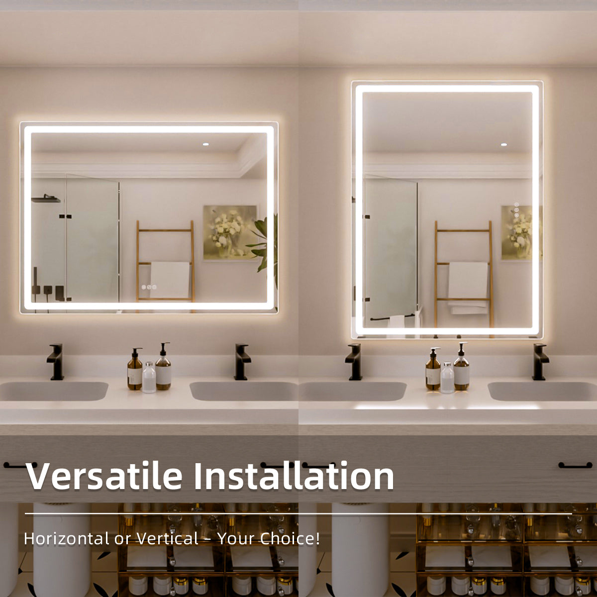 Nivorix NRMU Series Rectangular Frameless LED Wall Bathroom Vanity Mirror with Sleek Silver Finish 6_122ee4a9-6928-47f8-962f-18507bad0a32