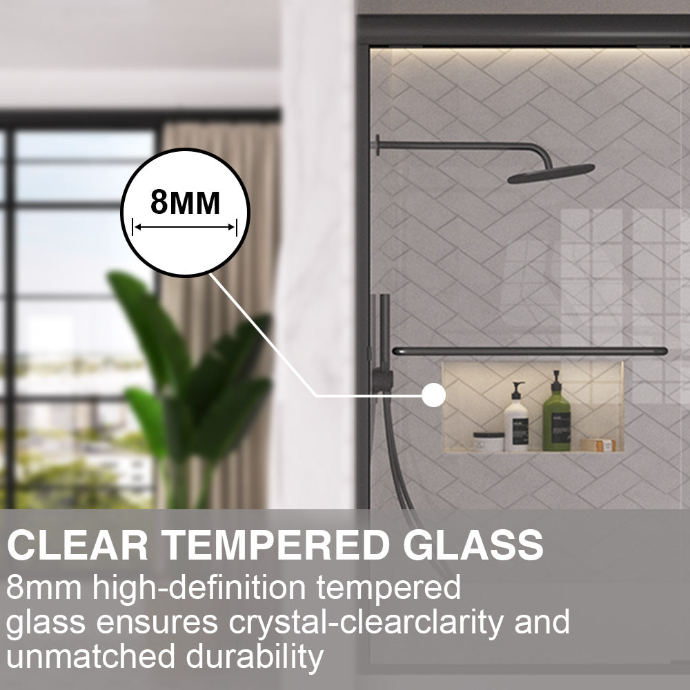 Shine 60 in. W x 56 in. H Semi-Frameless Sliding Tub Door with 1/4 in. Clear Tempered Glass 6_26665fad-2f55-4823-a446-e09cd5e51d3f