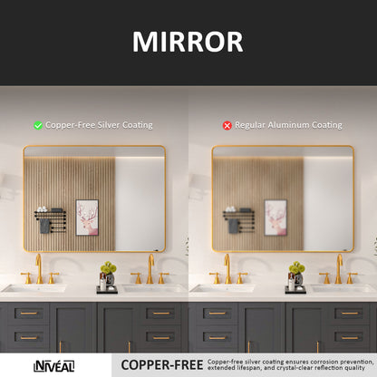 Niveal SM Series Rectangular Framed Wall Bathroom Vanity Mirror