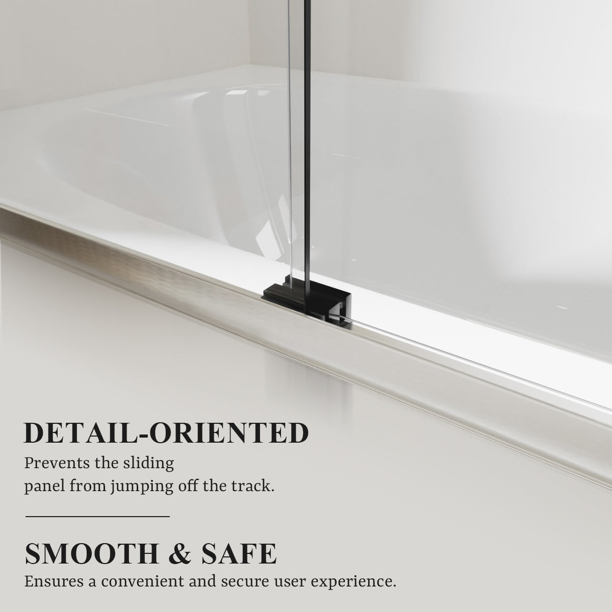 Nivorix Apex 60 in. W x 56 in. H Sliding Semi-Frameless Tub Door with Clear Glass 6_29070cd0-8040-40c6-9ffa-130e6ab5f0ed