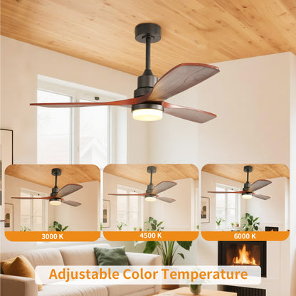 Taimei Nimis 52 in. Downrod Standard Ceiling Fan with Integrated LED with Remote Included DC Motor 6_2ac3c5ec-6231-4877-9e69-38f2bf08f7be