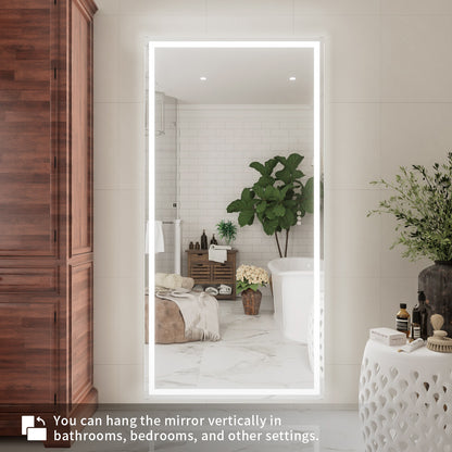 Niveal LMV Series Rectangular Frameless LED Wall Bathroom Vanity Mirror in Silver 6_2f7e4bac-0605-4f6c-bce4-6af4681137f9