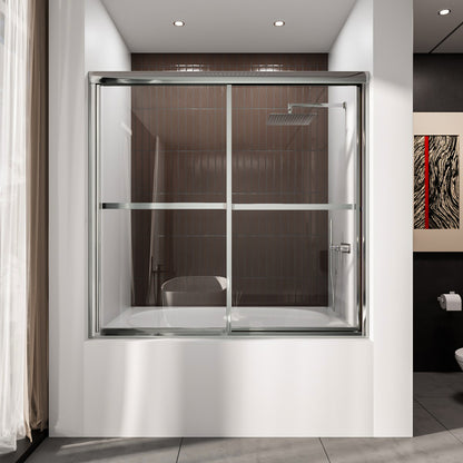 Niveal Luminous 59 in. W x 56 in. H Sliding Framed Tub Door with Clear Tempered Glass 6_3d5d25d8-7cc8-4996-b7ee-6f71fd14deea