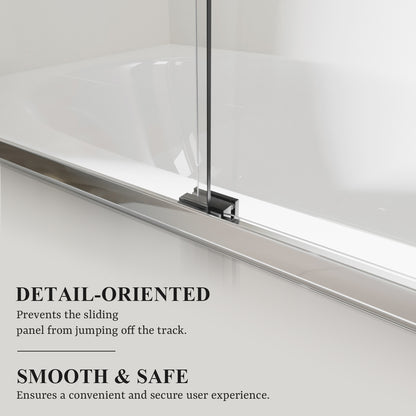 Nivorix Apex 60 in. W x 56 in. H Sliding Semi-Frameless Tub Door with Clear Glass 6_41261f24-3af8-4282-8239-cd7282fc0a06