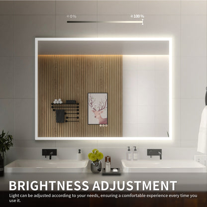 Niveal LMO Series Rectangular Frameless LED Wall Bathroom Vanity Mirror