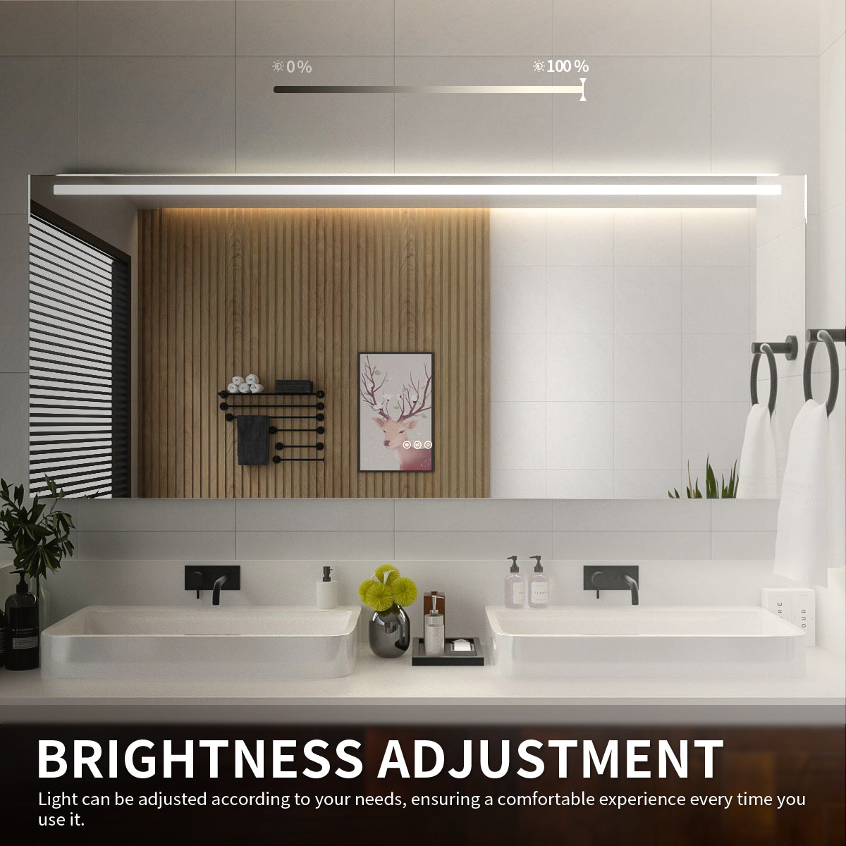 Niveal LMI01 Series Rectangular Frameless LED Wall Bathroom Vanity Mirror 6_6439ef88-14a0-4a76-81c4-6f3eb2346258