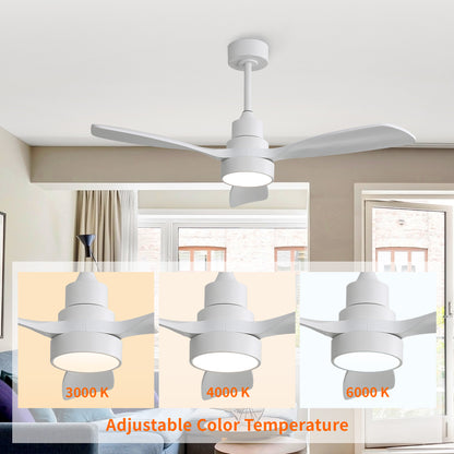 Taimei Auris 48 in. Downrod Standard Ceiling Fan with Integrated LED with Remote Included 3-Reversible Blades