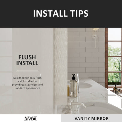 Niveal STRE Series Rectangular Framed Wall Bathroom Vanity Mirror 6_8175d565-0b3b-4e73-b857-8918d5b790a1