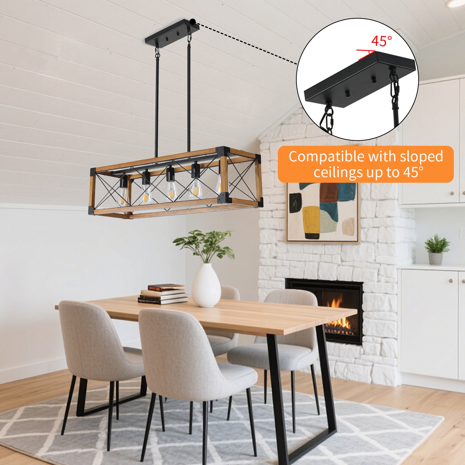 Taimei Solace 32 in. 5-Light Industrial Farmhouse Rectangle Pendant Light 6_860d7477-b1e5-4f53-aee7-fd5c08c07fb2