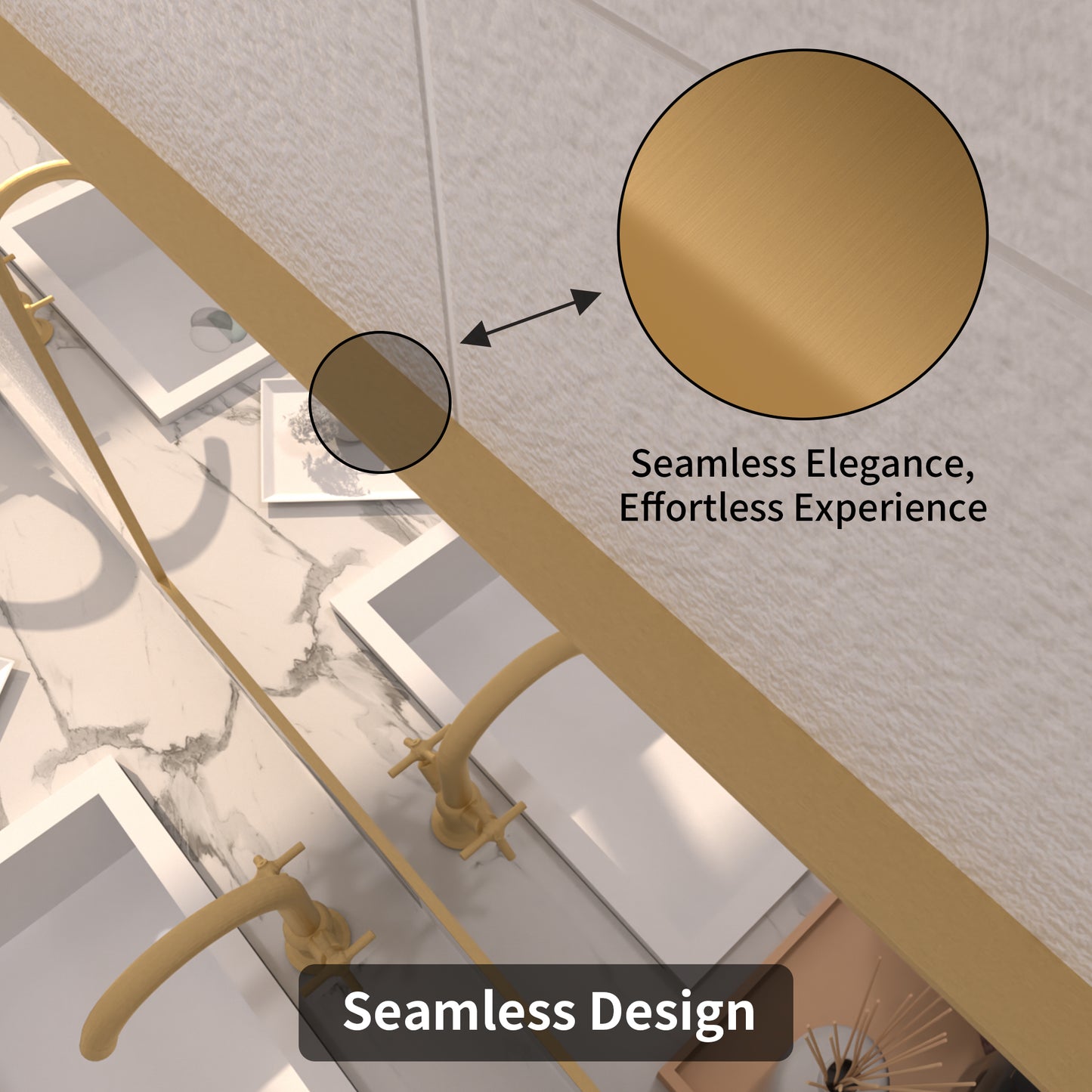 TaiMei 30 in. W x 30 in. H  Rectangular Framed Bathroom Vanity Mirror