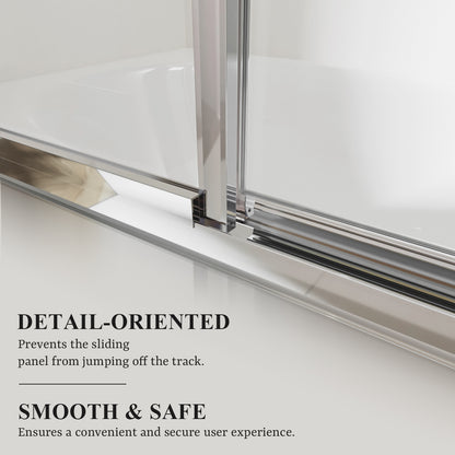 Nivorix Cleo 59 in. W x 56 in. H Sliding Framed Tub Door with Clear Tempered Glass